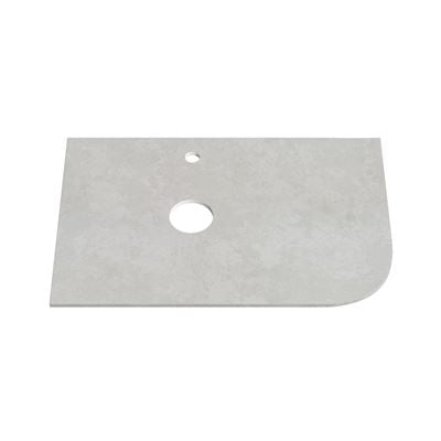 BIANCO LUNA 12mm RHS Curve Sintered Stone Vanity Top, Suit Hob Mixer 755mm