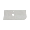 BIANCO LUNA 12mm RHS Curve Sintered Stone Vanity Top Suit Hob Mixer 905mm