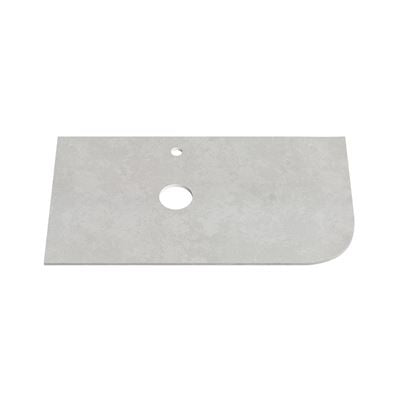 BIANCO LUNA 12mm RHS Curve Sintered Stone Vanity Top Suit Hob Mixer 905mm