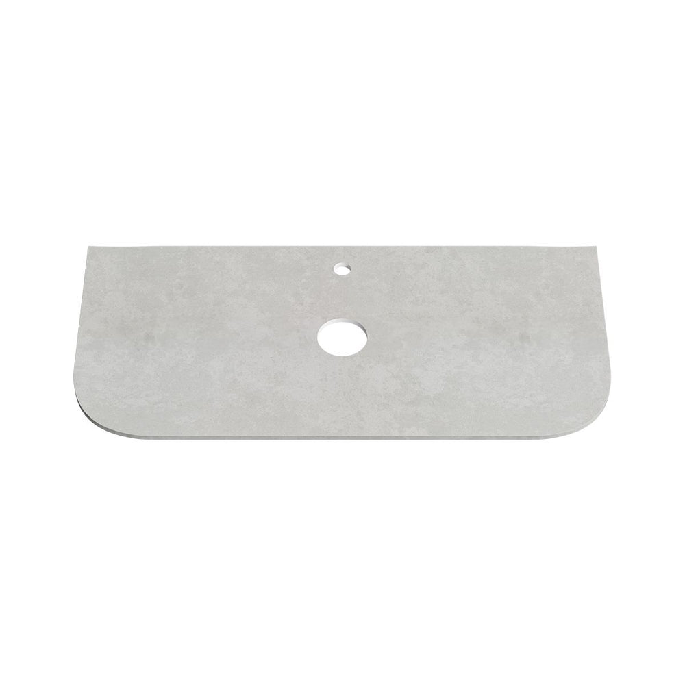 BIANCO LUNA 12mm Curved Sintered Stone Vanity Top Suit Hob Mixer 1060mm