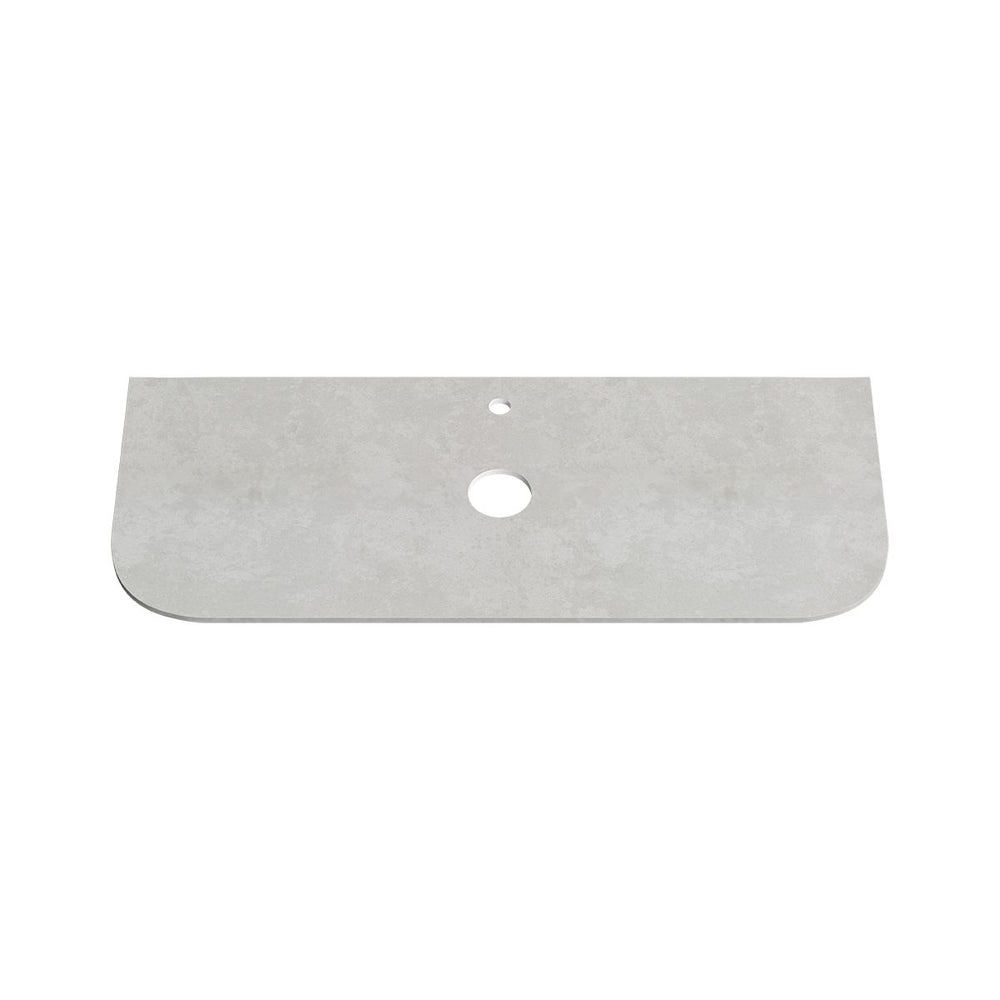 BIANCO LUNA 12mm Curved Sintered Stone Vanity Top Suit Hob Mixer 1210mm