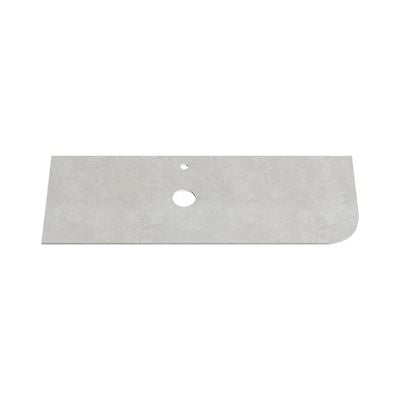 BIANCO LUNA 12mm RHS Curve Sintered Stone Vanity Top Suit Hob Mixer 1355mm