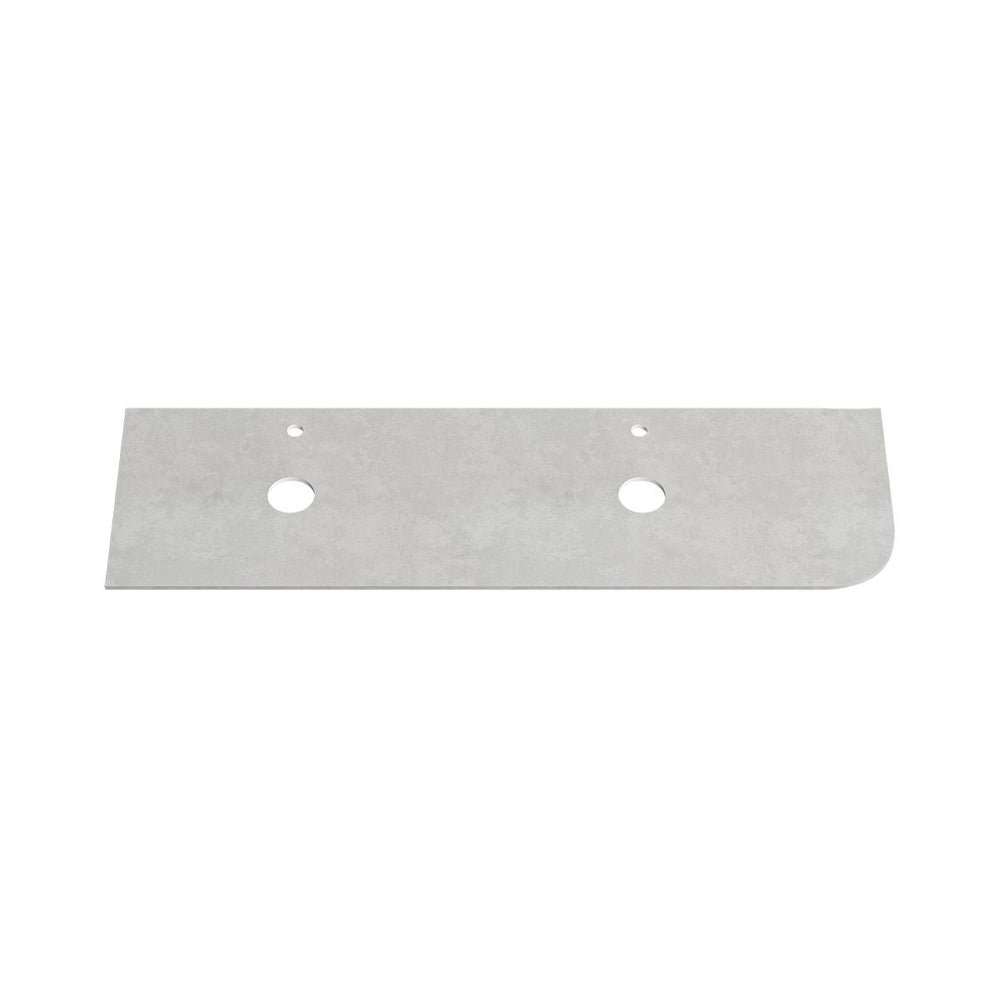 BIANCO LUNA 12mm RHS Curve Sintered Stone Vanity Top, DBL Basin Suit Hob Mixer 1655mm