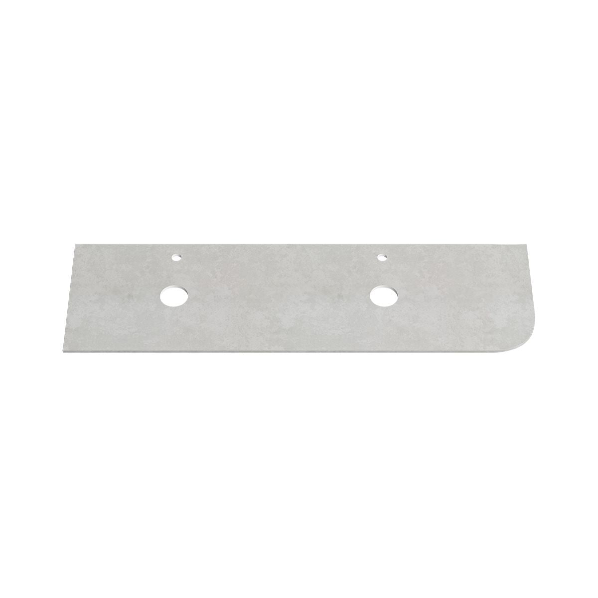 BIANCO LUNA 12mm RHS Curve Sintered Stone Vanity Top, DBL Basin Suit Hob Mixer 1655mm