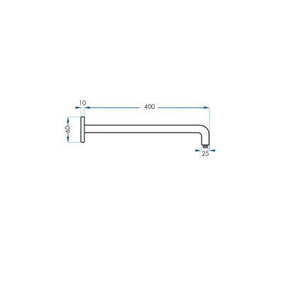 SPIN Shower Arm Champagne Gold 400mm