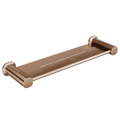 SYMMETRY Shower Shelf Titanium Bronze, front view