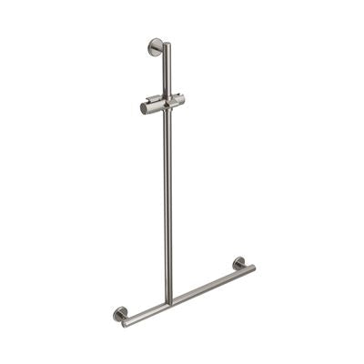 CARE ACCESS Shower Grab Rail LHS 1100x650mm Brushed Nickel