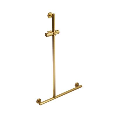 CARE ACCESS Shower Grab Rail LHS 1100x650mm Brushed Brass