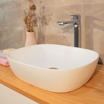 EDEN Tall Basin Mixer Lead Free Matte Black, side view