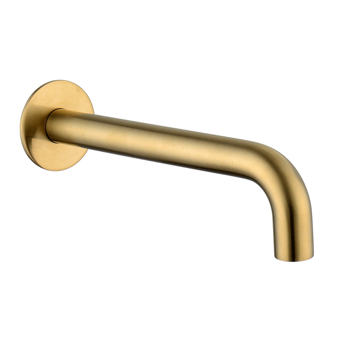 SPIN In Wall Basin Spout Brushed Brass 200mm