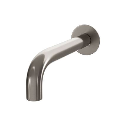 SPIN In Wall Basin Spout Brushed Nickel 200mm