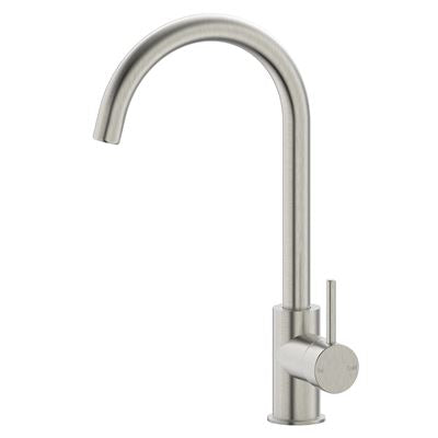 SPIN Gooseneck Sink Mixer Brushed Nickel
