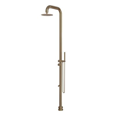 OASIS Outdoor Shower 316 SS w/ Shower Head Brushed Brass