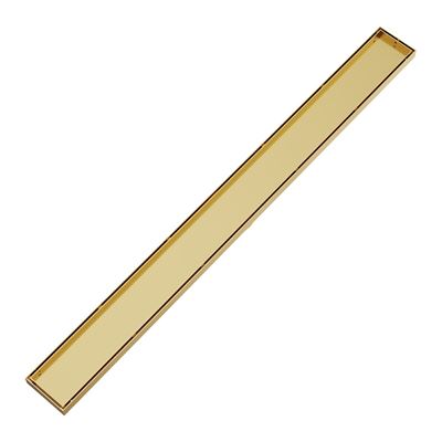 LIDO LINEAR Tile Floor Drain 1100 x 100mm Brushed Brass