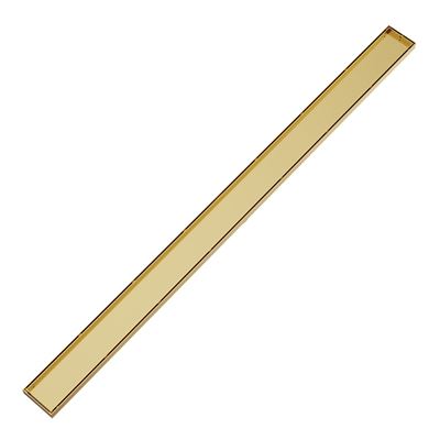 LIDO LINEAR Tile Floor Drain 1500 x 100mm Brushed Brass
