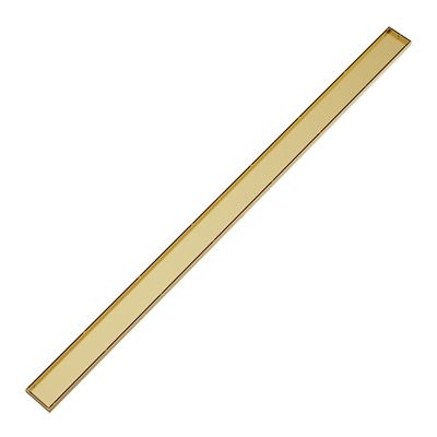 LIDO LINEAR Tile Floor Drain 1800 x 100mm Brushed Brass