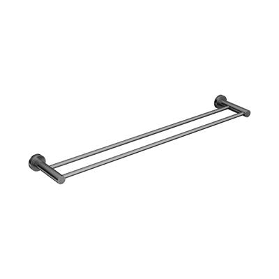 SPIN Double Towel Rail 600mm Gunmetal