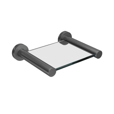 SPIN Glass Shelf Gunmetal 150mm
