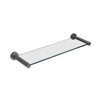 SPIN Glass Shelf Gunmetal 400mm