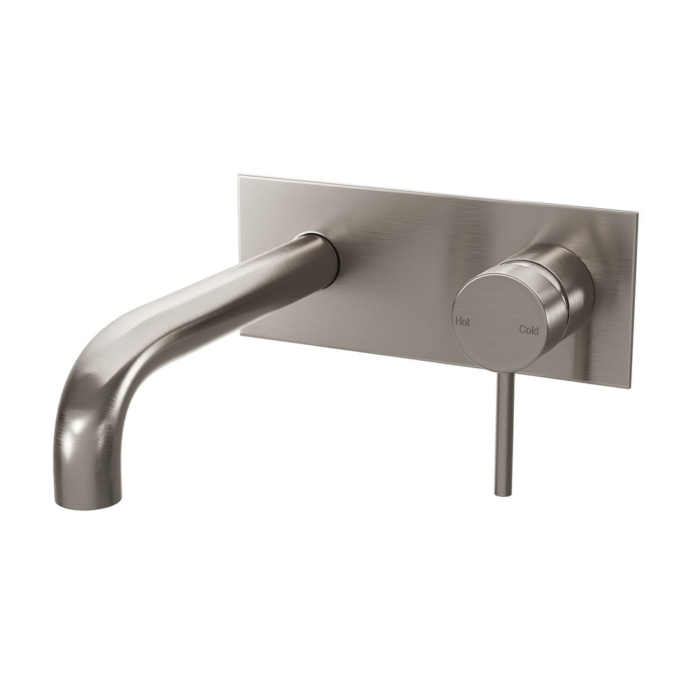SPIN In Wall Mixer & 200mm Spout Kit Brushed Nickel