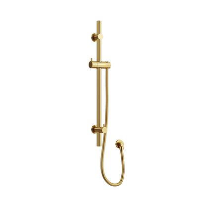 ELEMENTS Single Shower Rail with External Water Inlet Brushed Brass