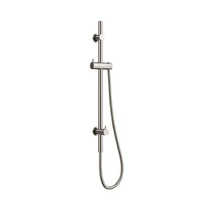 ELEMENTS Universal Water Inlet Shower Rail with Diverter Brushed Nickel