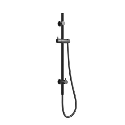 ELEMENTS Universal Water Inlet Shower Rail with Diverter Gunmetal