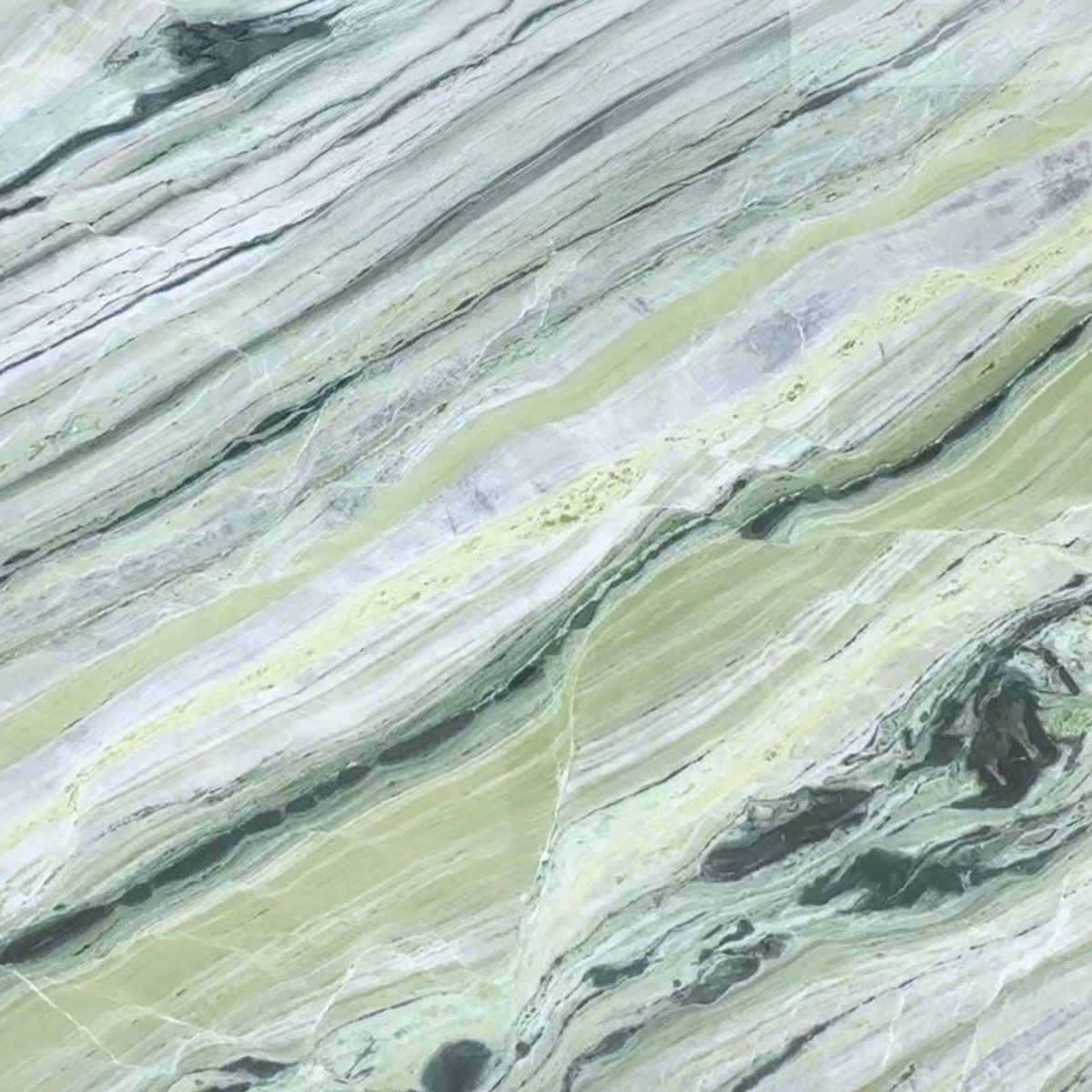 VERDE TEMPEST 30mm Thick Marble Stone Top 1200mm