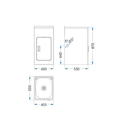 FLOW Laundry Tub and Cabinet Set 35L