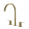 SYMMETRY Quarter Turn Lever Hob Tap Set with Swivel Hob Spout 175mm Champagne Gold, front view
