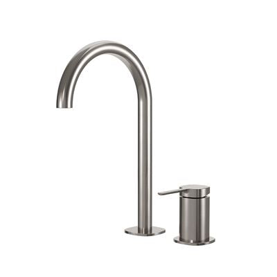 SYMMETRY Hob Mixer Set & Swivel Spout 175mm Brushed Nickel