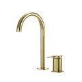 SYMMETRY Hob Mixer Set & Swivel Spout 175mm Champagne Gold, front view
