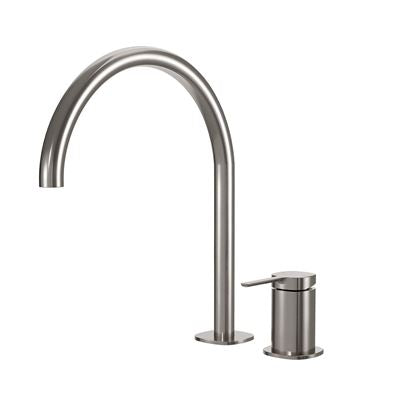 SYMMETRY Hob Mixer Set & Swivel Spout 260mm Brushed Nickel