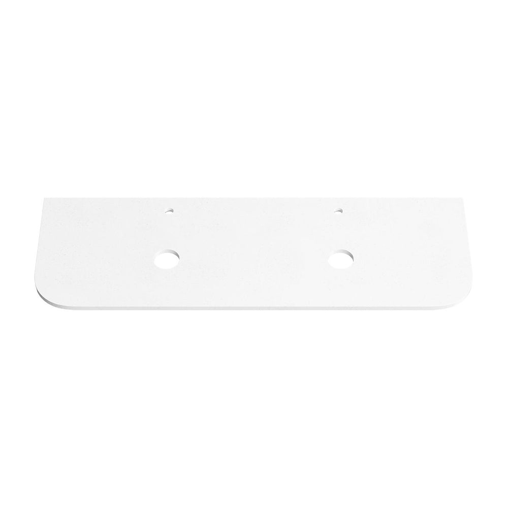 PURE WHITE 20mm Thick Curved Stone Top with Cut Outs DBL Basin 1510mm