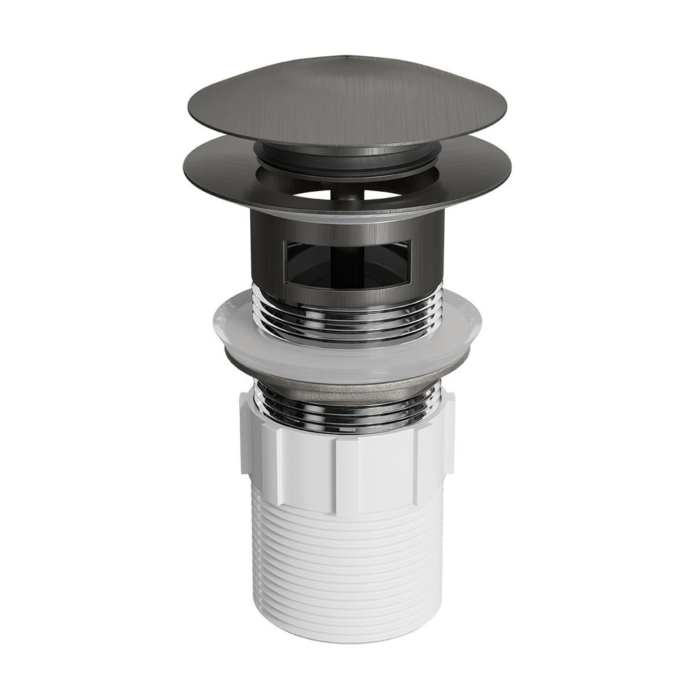 DOME POP UP Waste with Overflow Gunmetal 32x80mm