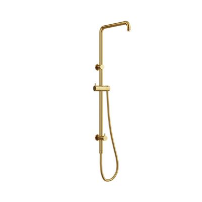ELEMENTS Square Shower Rail with Universal Water Inlet Brushed Brass