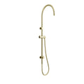 ELEMENTS Gooseneck Shower Rail with Universal Water Inlet Champagne Gold