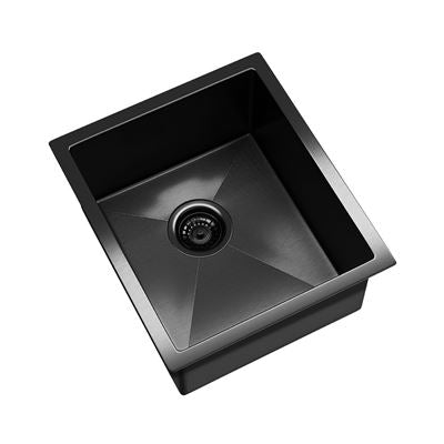 BURAZZO Inset / Undermount Embossed Single Bowl Sink 390mm Gunmetal