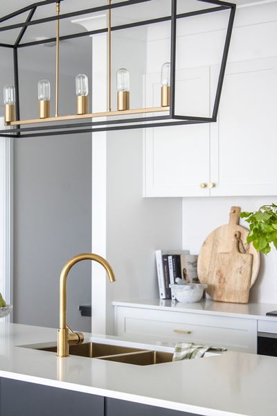 BURAZZO Inset / Undermount Embossed Double Bowl Sink 750mm Brushed Brass