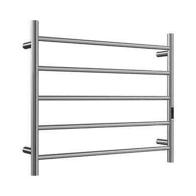 HETTA Multi-Function Round Heated Towel Rail 5 Bar Polished Stainless Steel