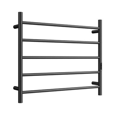 HETTA Multi-Function Round Heated Towel Rail 5 Bar Gunmetal