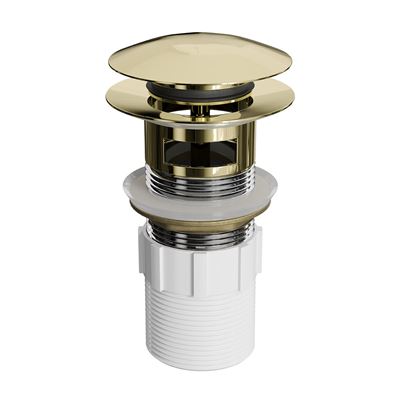 DOME POP UP Waste with Overflow Champagne Gold 32x80mm