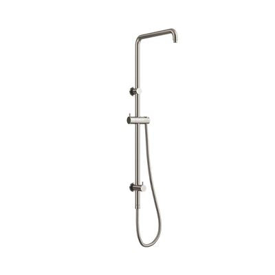 ELEMENTS Square Shower Rail with Universal Water Inlet Brushed Nickel