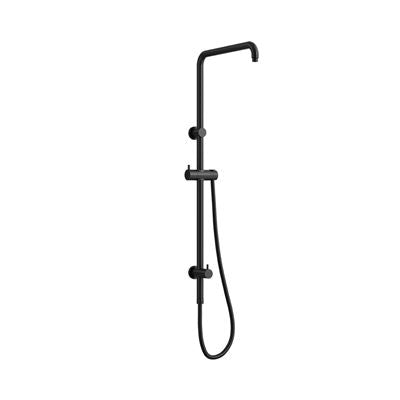 ELEMENTS Square Shower Rail with Universal Water Inlet Matte Black