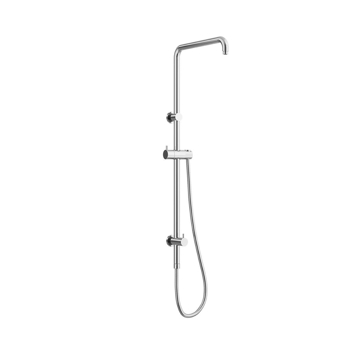 ELEMENTS Square Shower Rail with Universal Water Inlet Polished Stainless Steel