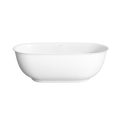 PROVENCE Solid Surface Freestanding Bath with Overflow Matte White 1700mm