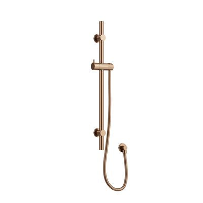 ELEMENTS Single Shower Rail with External Water Inlet Titanium Bronze