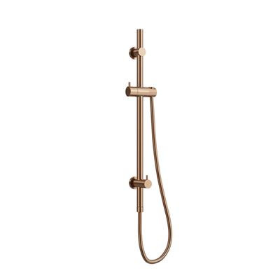 ELEMENTS Universal Water Inlet Shower Rail with Diverter Titanium Bronze