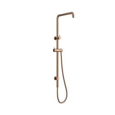 ELEMENTS Square Shower Rail with Universal Water Inlet Titanium Bronze