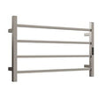 HETTA Multi-Function Square Heated Towel Rail 4 Bar Brushed Nickel